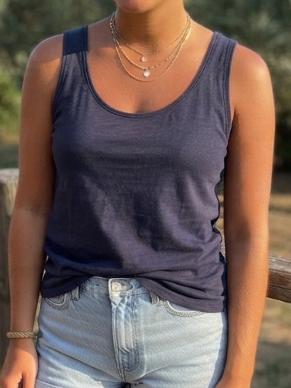 C&C CALIFORNIA Navy Blue 100% Cotton Tank Top Size XS